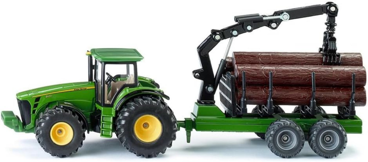 John Deere 8430 Traktor mit Forstanhänger - SIKU 1:50