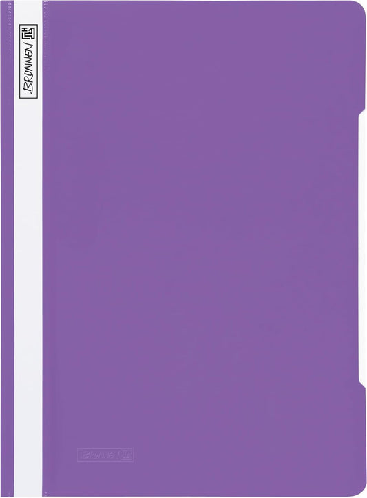 BRUNNEN Schnellhefter A4 Violett - Premium PVC-Folie mit Glasklarem Deckblatt