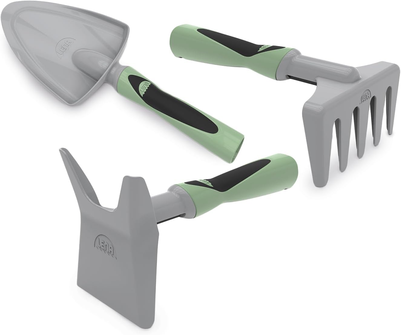 LENA Sandset Garten 3-teilig – Schaufel, Rechen, Hacke