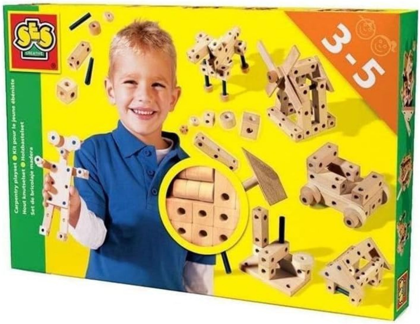 SES Holzkonstruktionsset - Kreatives Bauen mit Holz