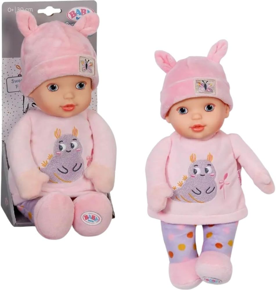 BABY born for Babies Sweetie Pink Stoffpuppe mit Rassel 30 cm