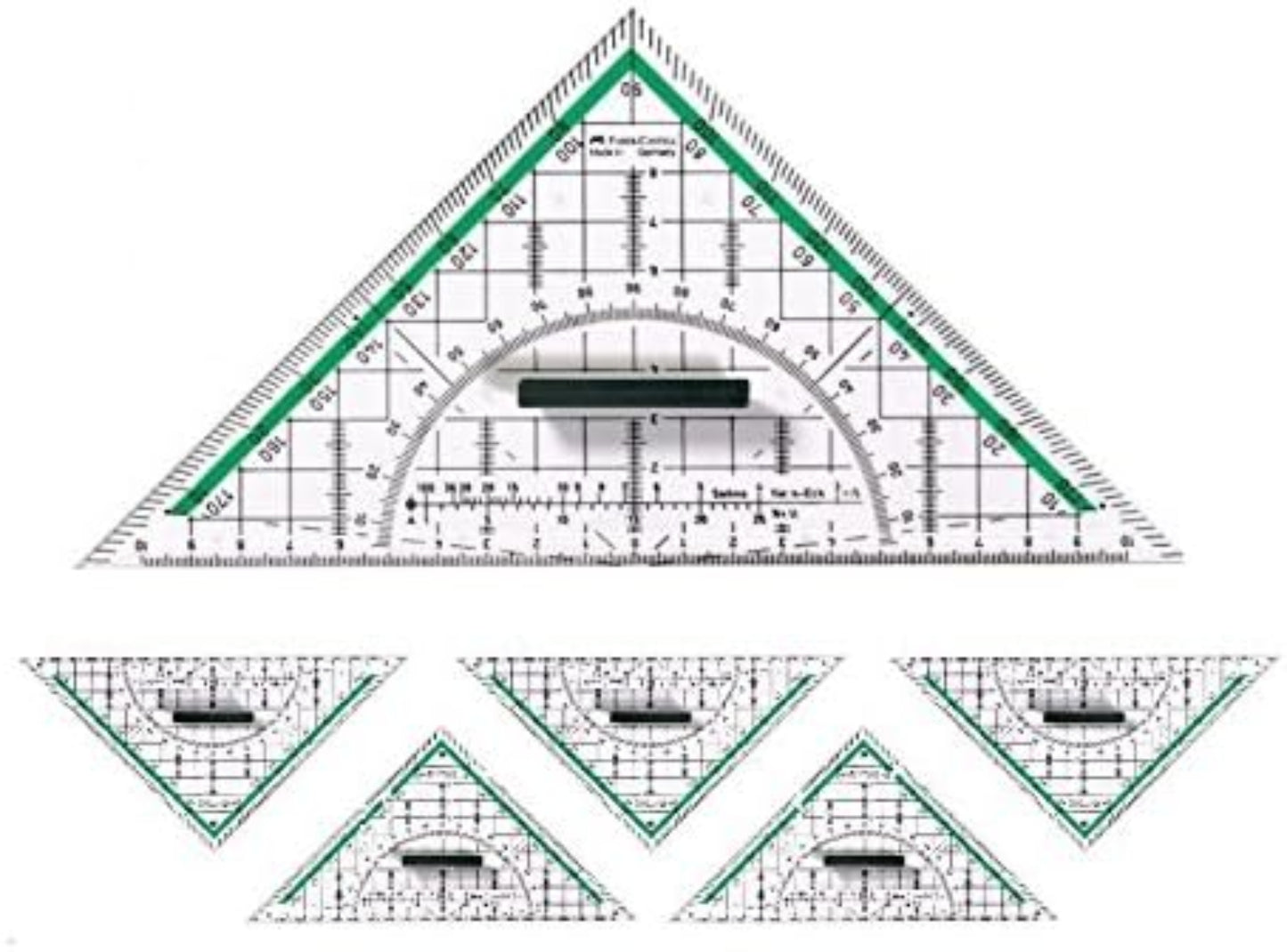 Geodreieck 22cm mit Griff - Faber-Castell - bruchsicher