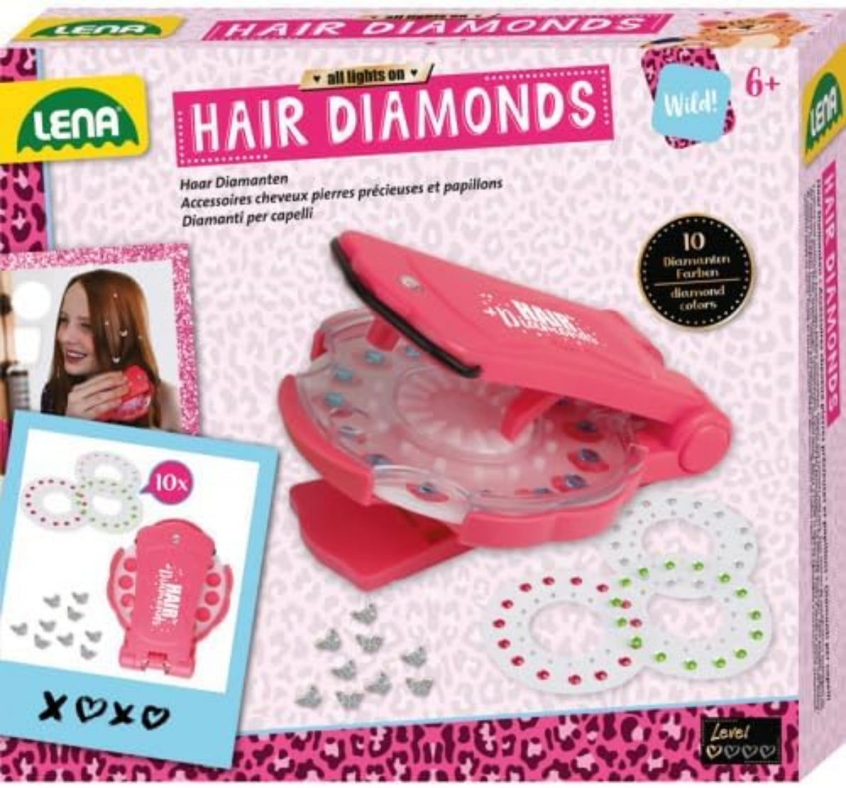 LENA Hair Diamonds Set - Funkelnde Haarschmuck-Diamanten für Kinder