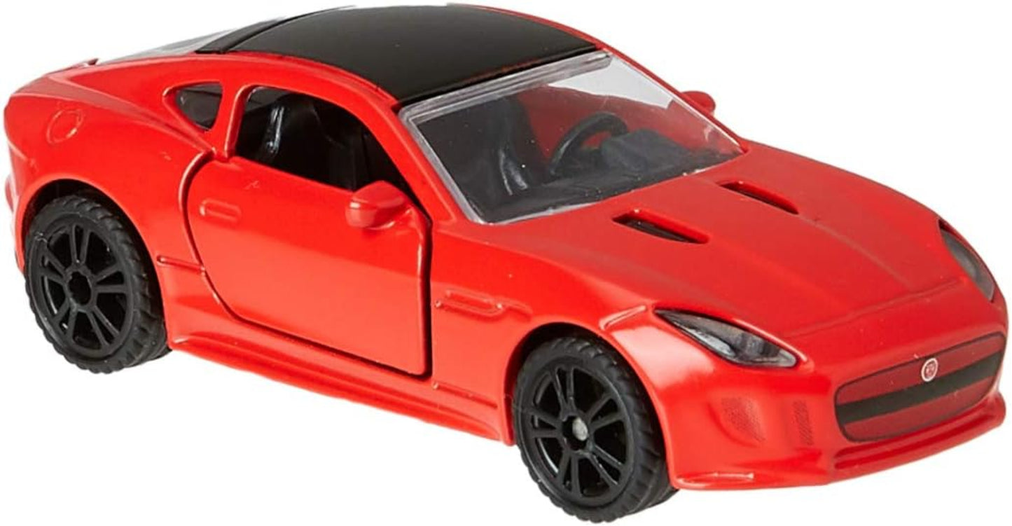 SIKU 1520 Jaguar F-Type R Sportwagen - Detailgetreues Sammlermodell in leuchtendem Rot