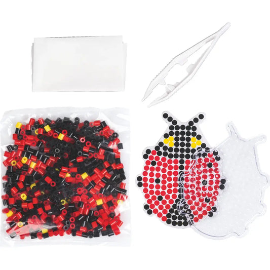 Marienkäfer Bügelperlen Bastel-Set - Kreatives DIY für Kinder ab 6 Jahren