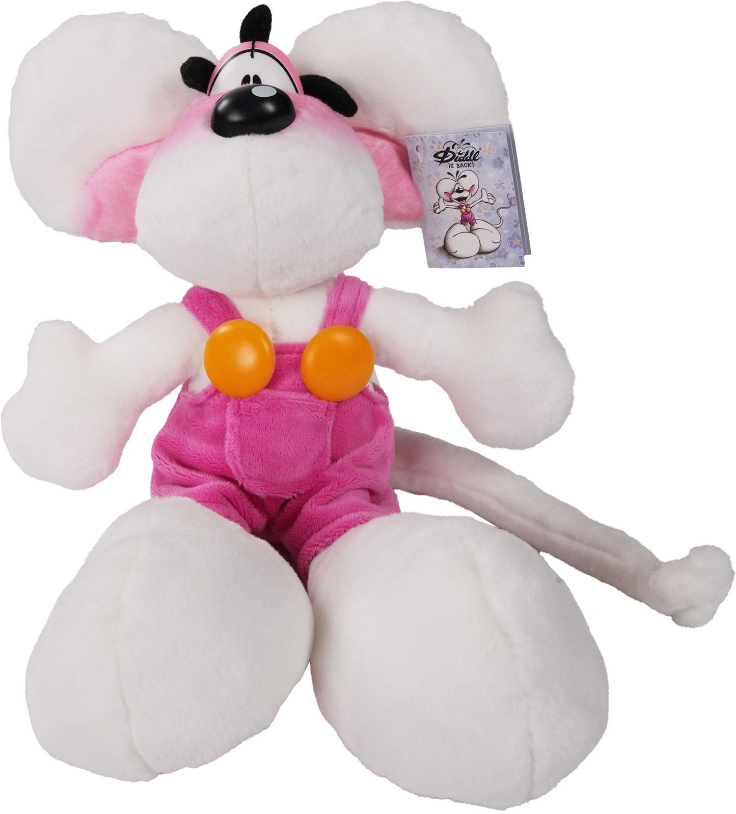 Diddl Plüschtier rosa Latzhose 30 cm – WARIMEX