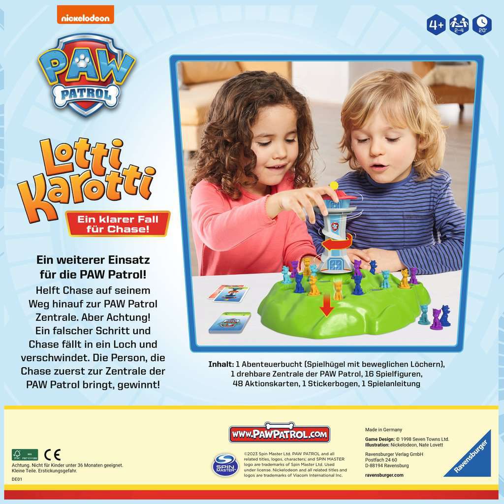 Ravensburger PAW Patrol Lotti Karotti Kinderspiel ab 4 Jahren