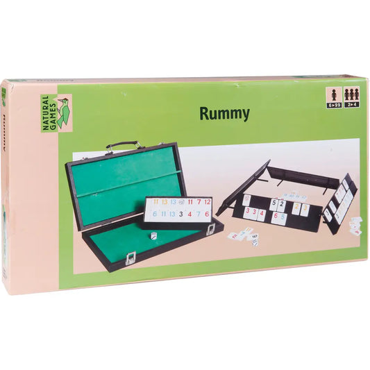 Rummy Deluxe im eleganten Koffer - 106 hochwertige Holzsteine für stundenlangen Spielspaß