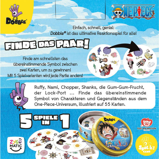 Dobble One Piece – Kartenspiel für 2–8 Spieler ab 6 J.