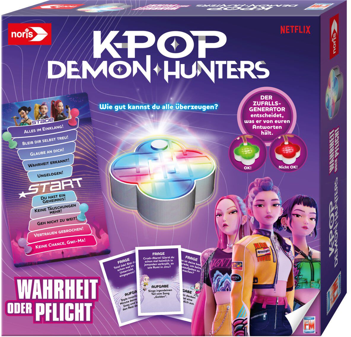 K-POP Demon Hunters – Partyspiel mit Lügendetektor, Noris
