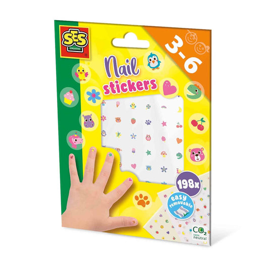 SES Creative Fingernagelsticker für Kinder - 198 Stück