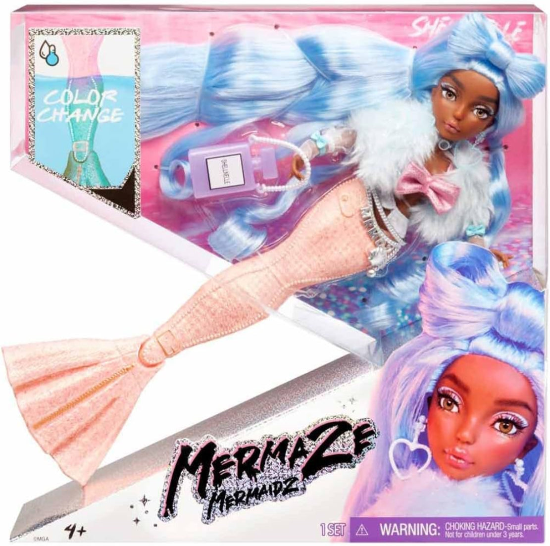 Mermaze Mermaidz™ Fashion Doll Shellnelle - Bewegliche Meerjungfrau mit 7 Gelenken