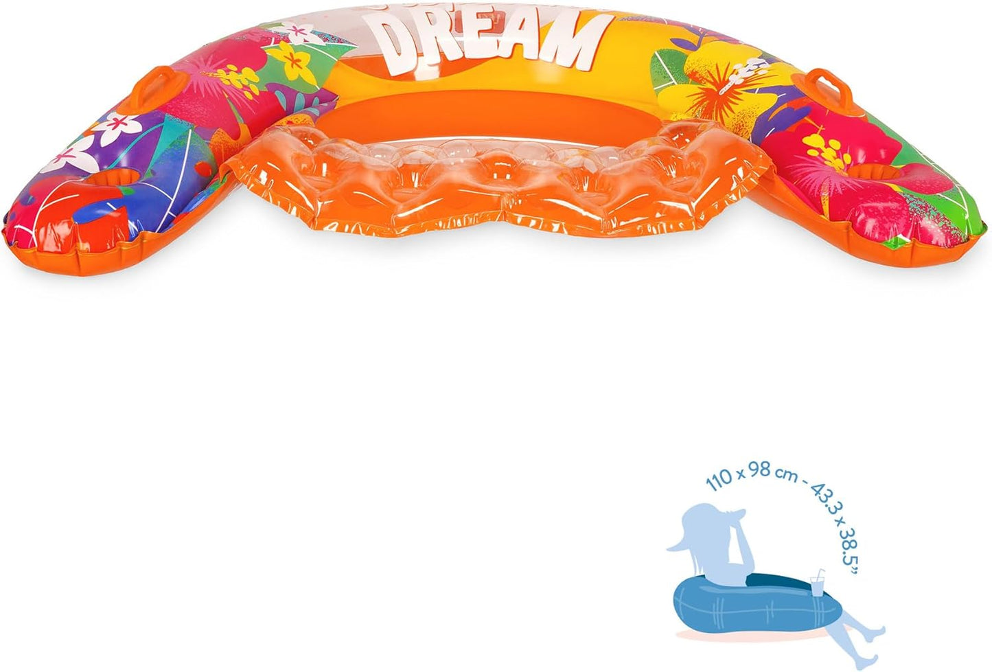 LEGAMI Pool Chair Tropicana Dream aufblasbar 110x98 cm