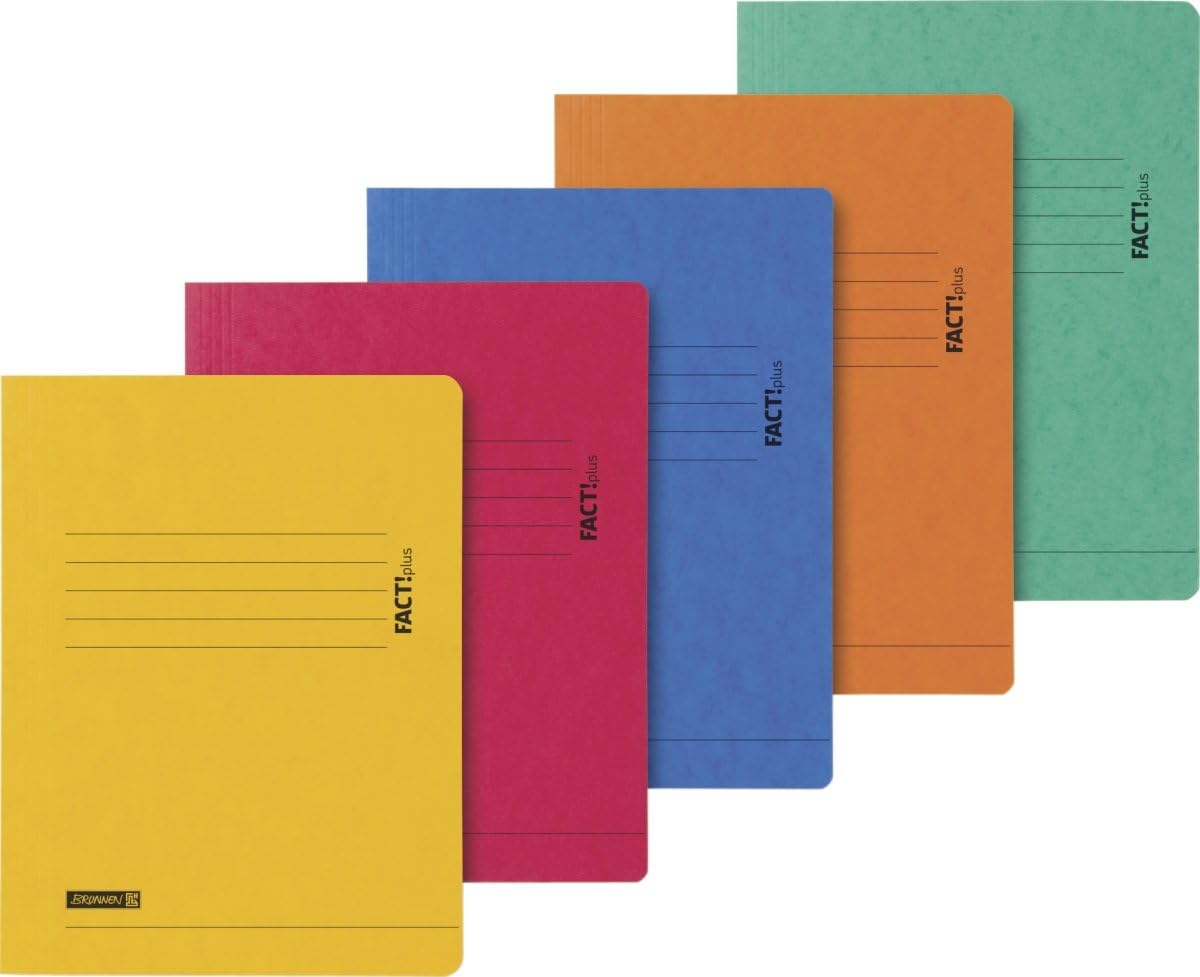 Brunnen FACT!plus 1x Jurismappe A4 - Premium Karton 320g/m² in 5 Farben