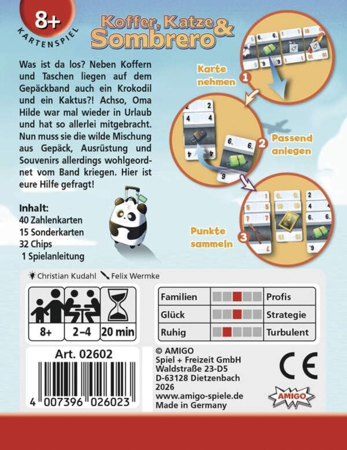 Koffer, Katze & Sombrero – AMIGO Familienspiel ab 8 J.