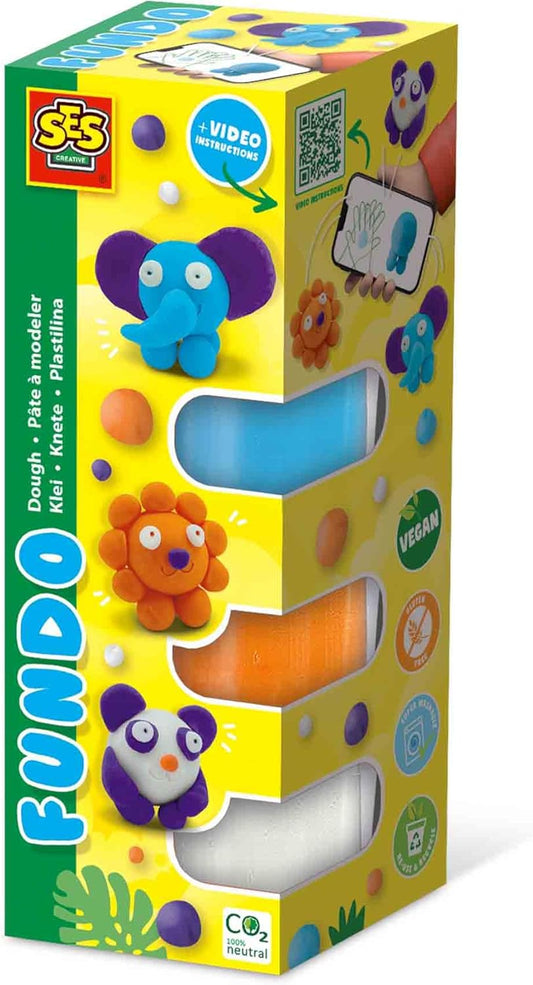 SES Creative Fundo Knete Set - Wilde Tiere