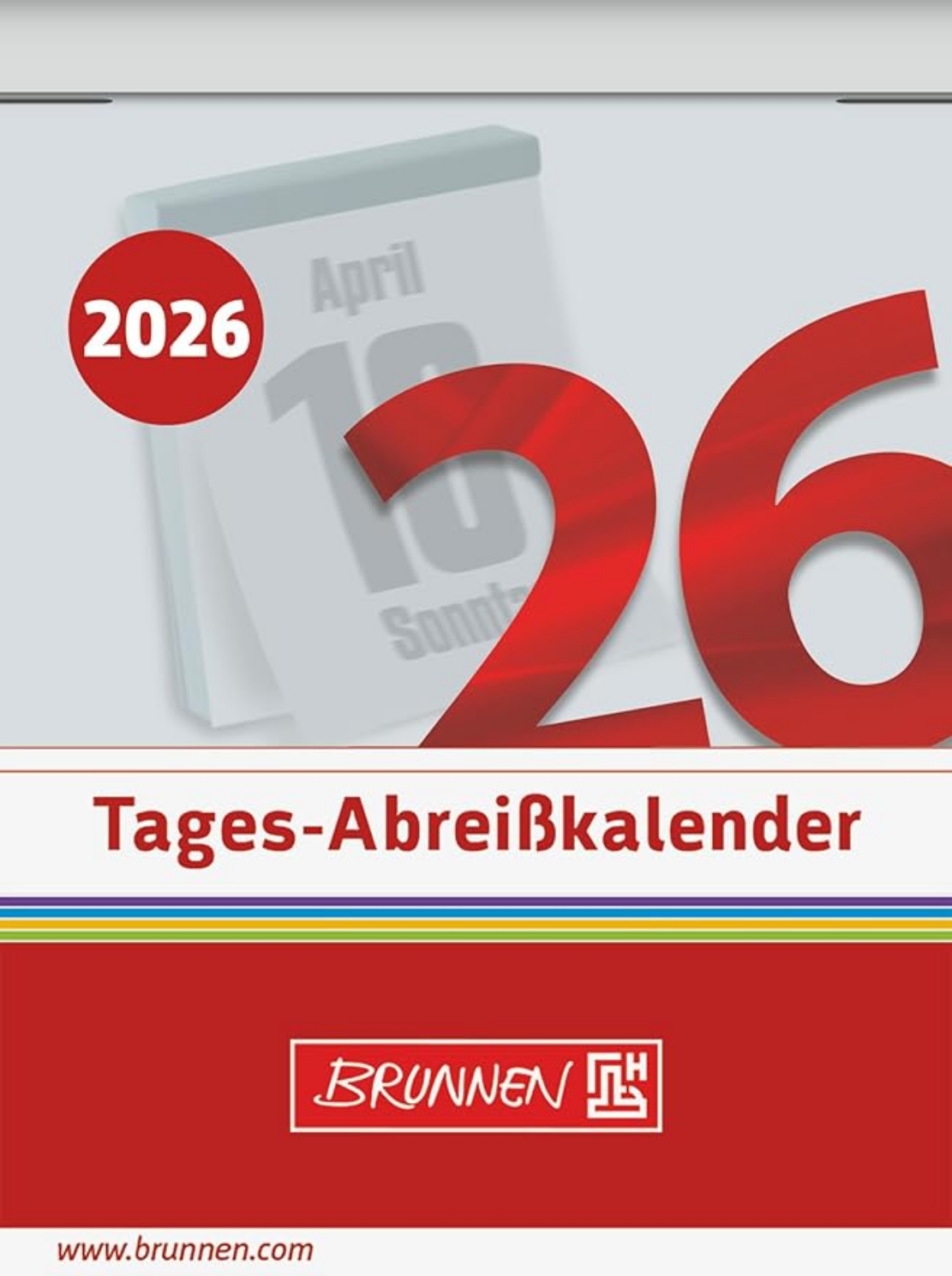 BRUNNEN Tagesabreißkalender Nr. 2 - 2026 - Blattgröße 53,6 × 71 mm