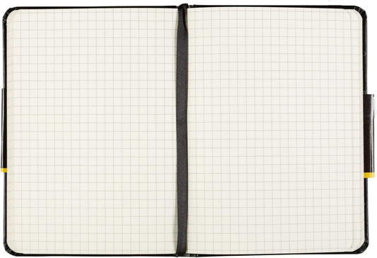 Idena Notizbuch DIN A6 kariert Hardcover schwarz 192 S.