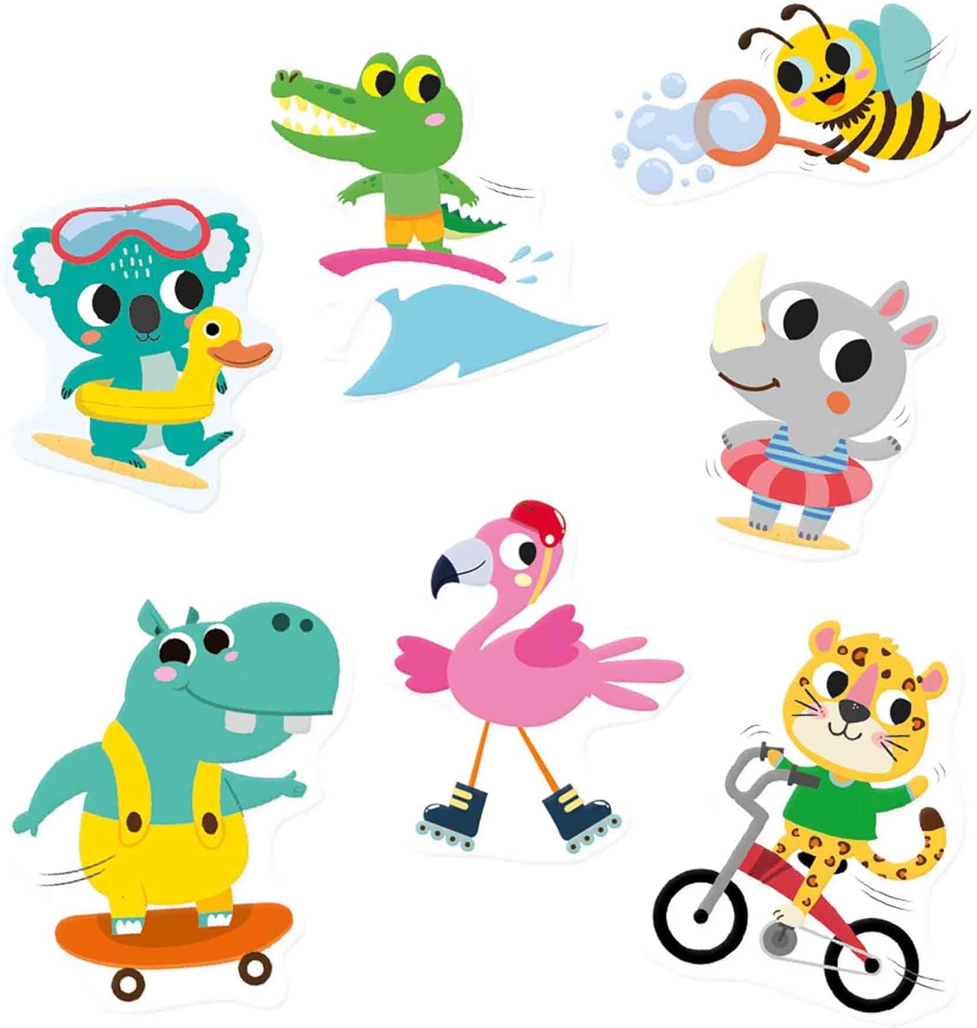 Fensteraufkleber Urlaubsmotive - 38 wiederverwendbare Sticker für kreative Kinder
