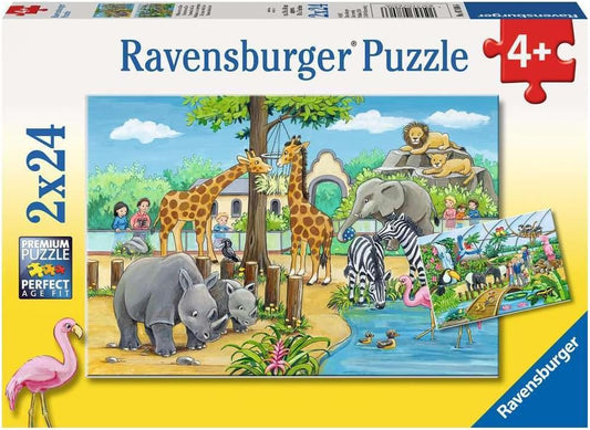 Ravensburger Willkommen im Zoo - 2 x 24 Teile Kinderpuzzles