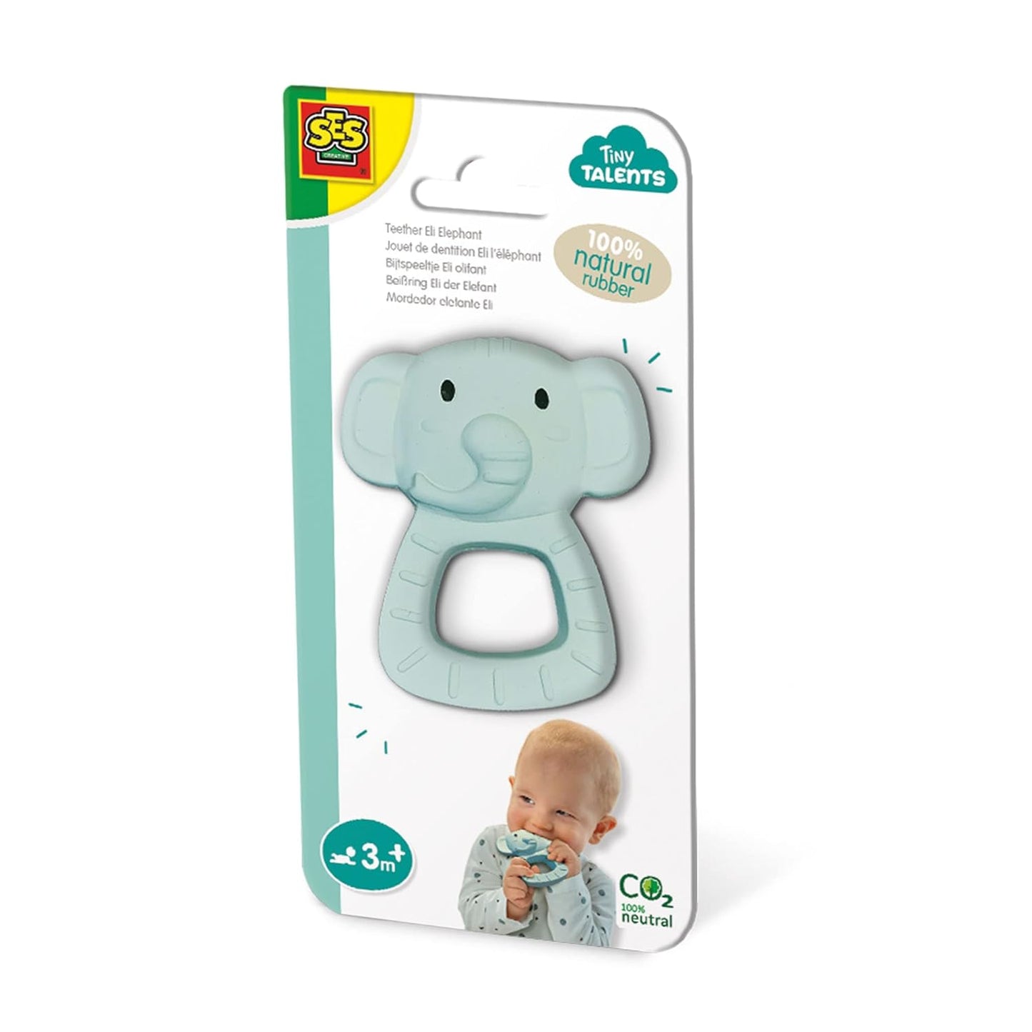 SES Beißring Eli der Elefant - 100% Naturkautschuk