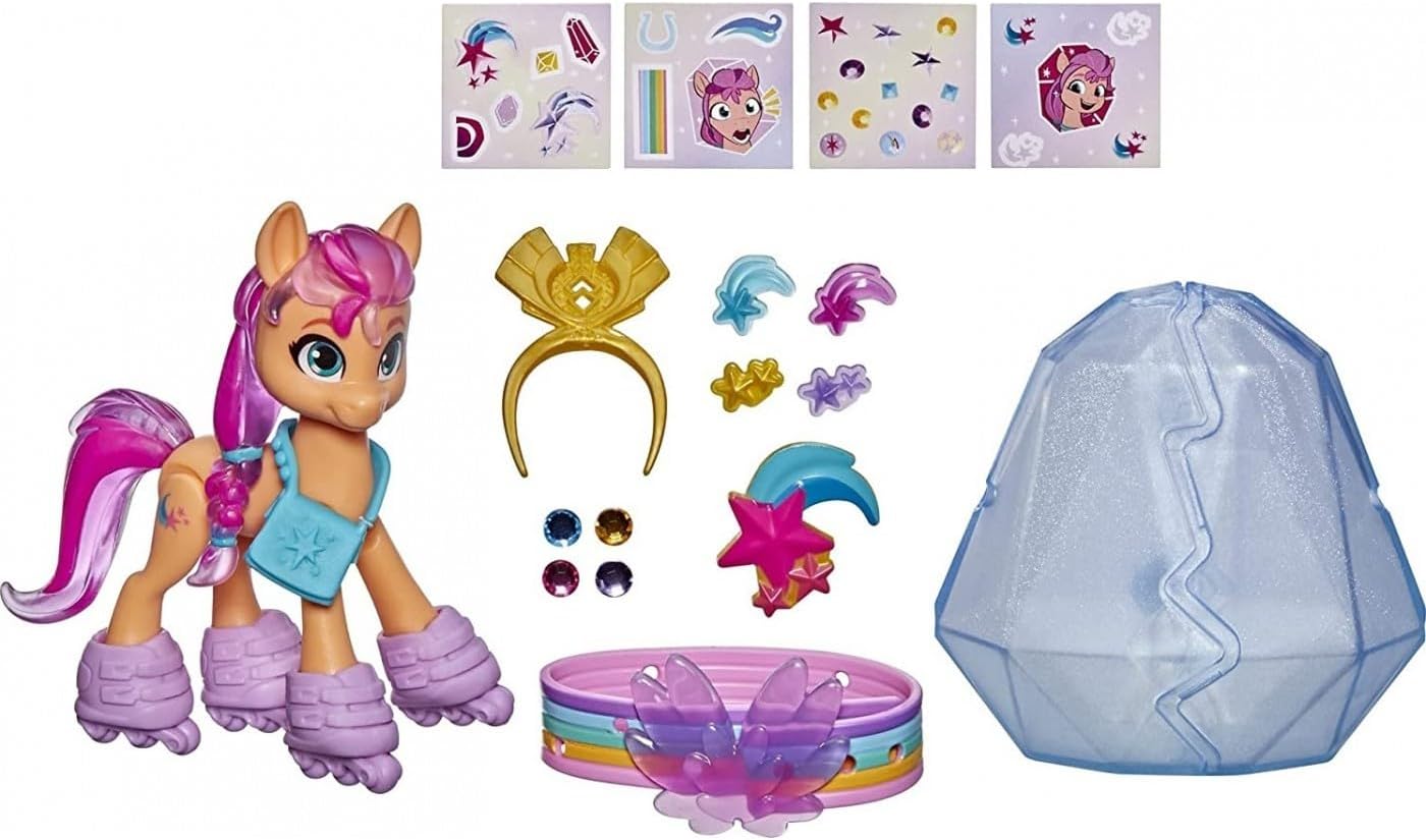 My Little Pony Kristall-Abenteuer Sunny Starscout Figur 7,5cm mit Überraschungsaccessoires
