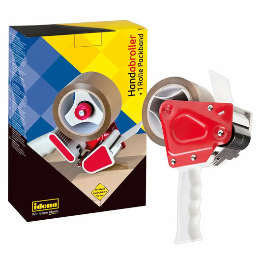 Profi Handabroller mit Packband - Idena Qualität für sicheres Verpacken