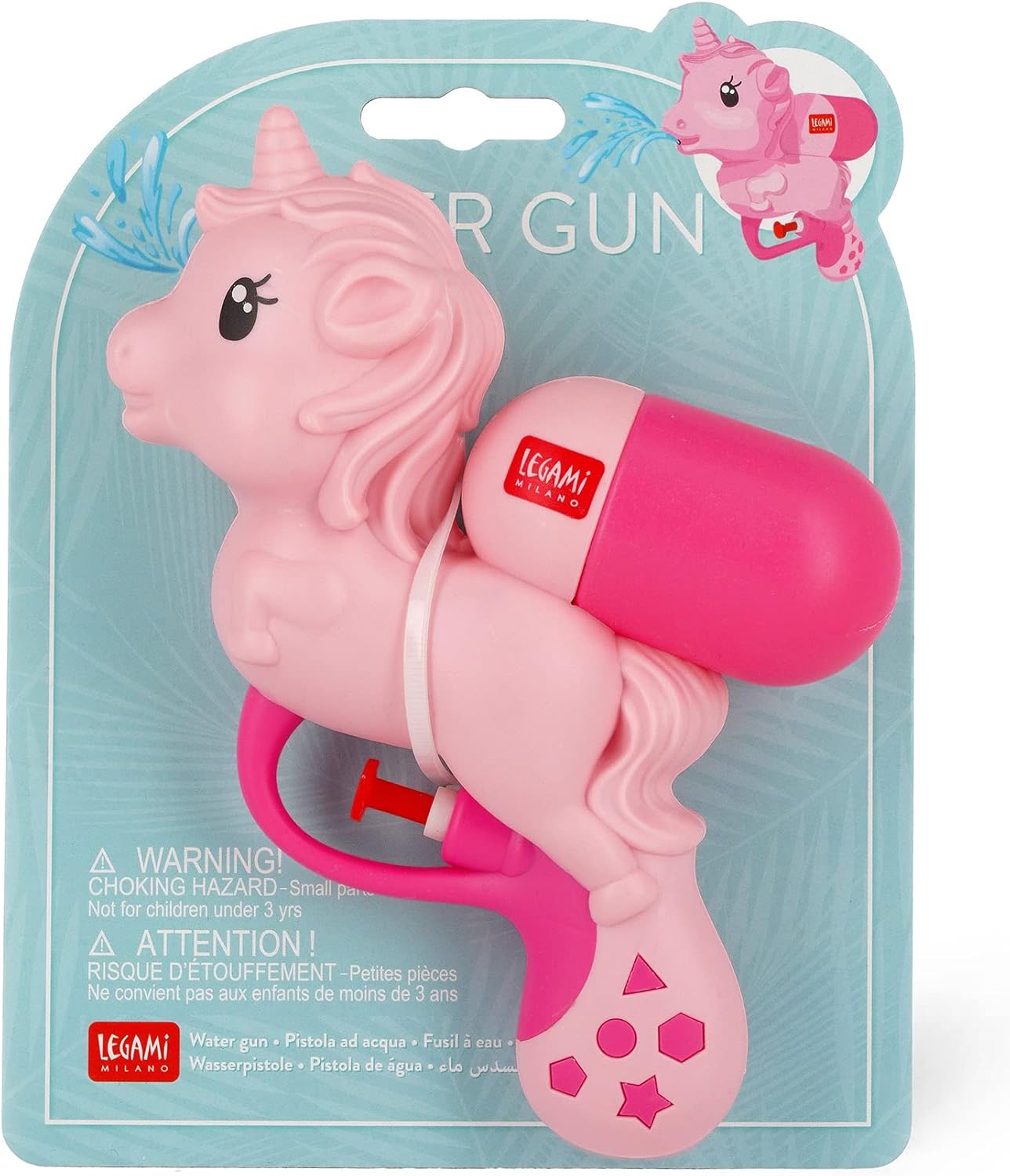 LEGAMI Wasserpistole Unicorn Mini 50 ml 2,5 m Reichweite