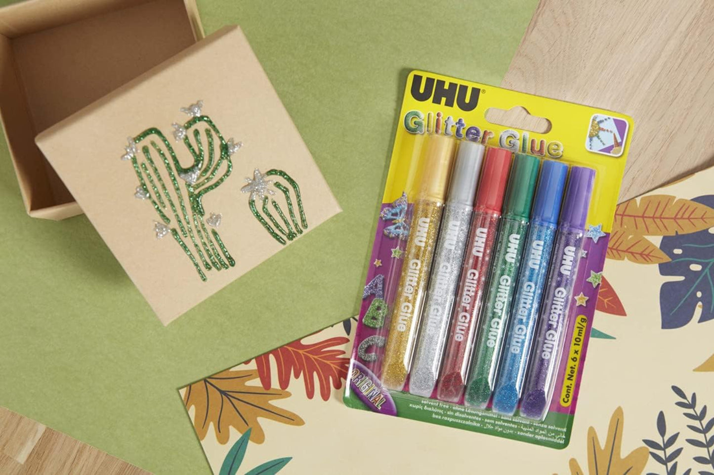 UHU Glitter Glue Original 10ml - Glitzerkleber im Blister