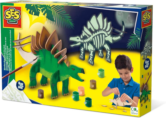 Ses Holz Dino glow in The dark, Schwarz, Einheitsgröße