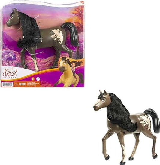 MATTEL®  Dreamworks Spirit - Bay Pinto - Pferd, Mustang Stute aus der Herde von "Spirit - frei und ungezähmt" (20), beweglicher Kopf und lange Mähne, tolles Geschenk für Pferdeliebhaber ab 3 Jahren