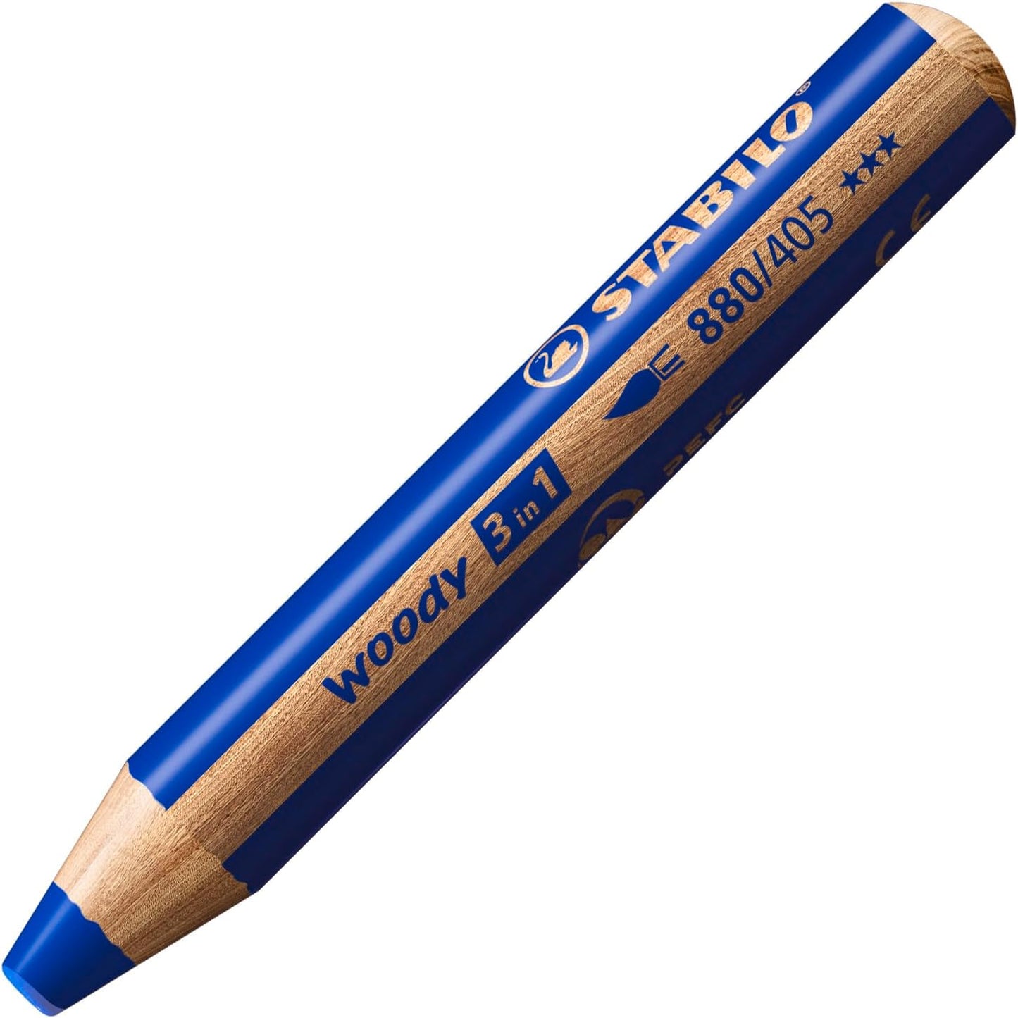 STABILO woody 3in1 Buntstift Ultramarin 10 cm