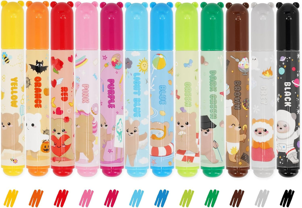 LEGAMI Teddy Friends 12 Filzstifte Teddy Bear – waschbar
