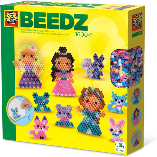 SES Creative Bügelperlen-Set Prinzessinnen und Tierfreunde - 1600 Perlen