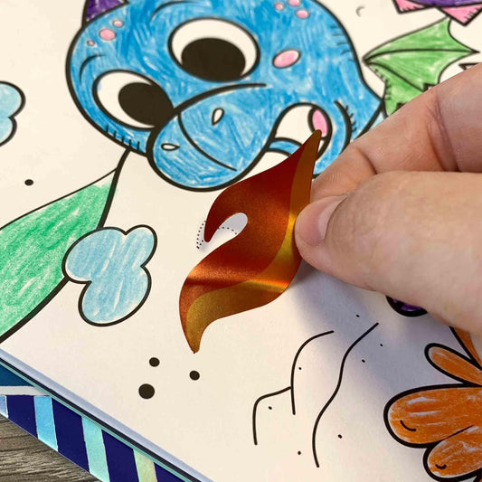 SES Creative Activity Malbuch Metallic 3-in-1 - Malen, Kratzen & Kleben