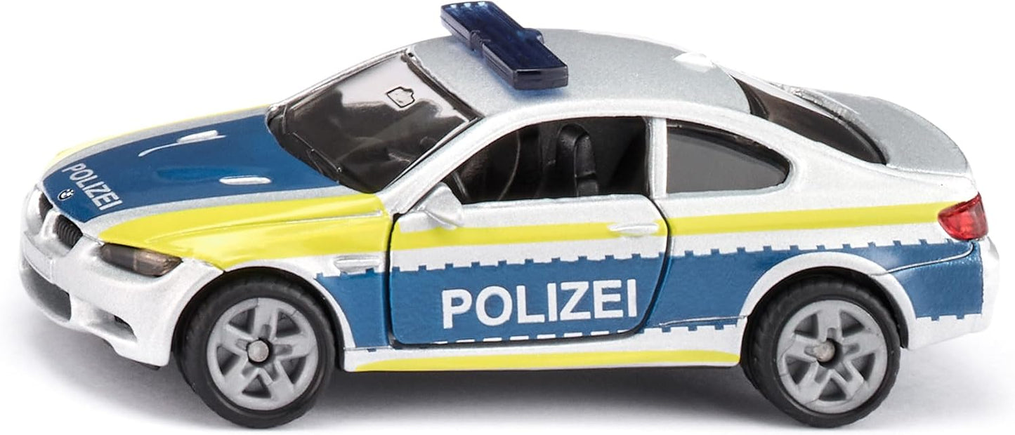SIKU BMW M3 Coupé Polizei - Detailgetreues Spielzeugauto mit öffenbaren Türen