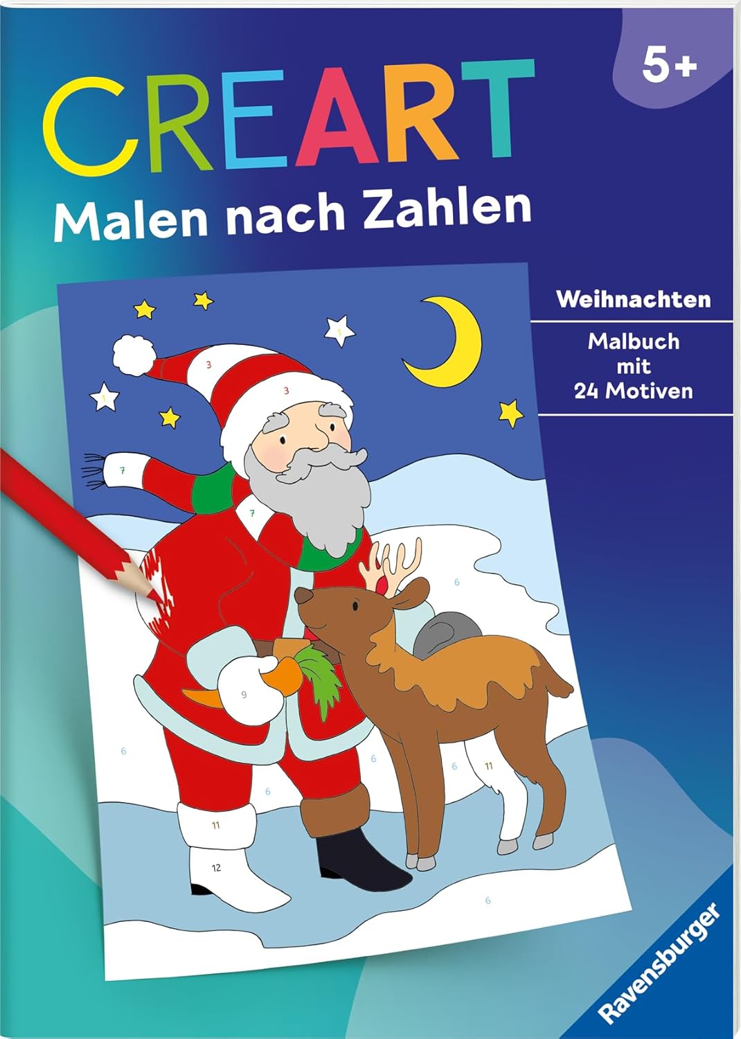 CreArt Malen nach Zahlen Weihnachten ab 5 Jahren