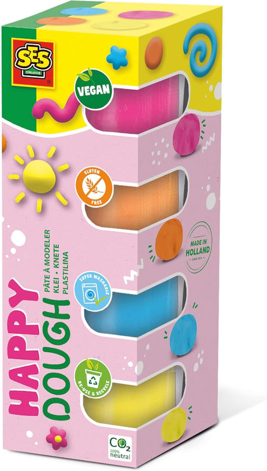 SES Feel good Knete Happy - Kreativset für Kinder (4 x 90g)