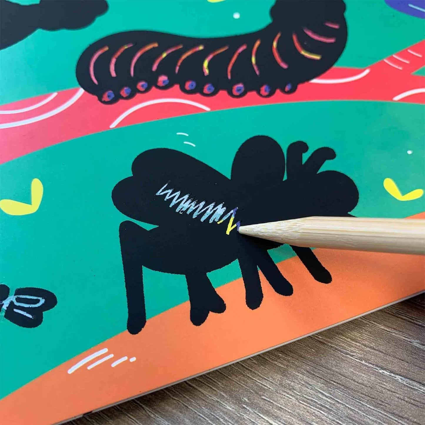 SES Creative Activity Malbuch Metallic 3-in-1 - Malen, Kratzen & Kleben