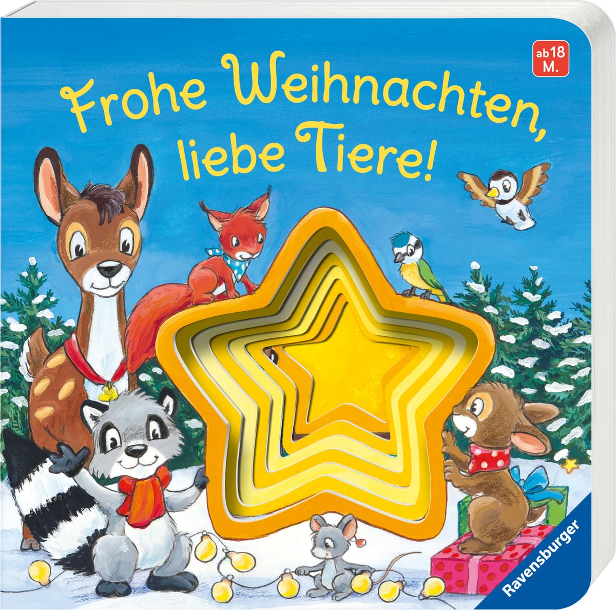 Frohe Weihnachten, liebe Tiere! - Interaktives Weihnachtsbuch mit Gucklöchern ab 18 Monaten