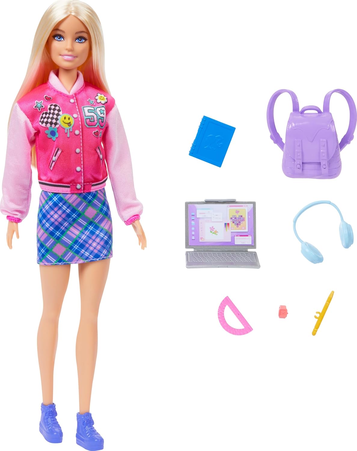 Barbie Love School Puppe mit Zubehör - Schuloutfit & Laptop