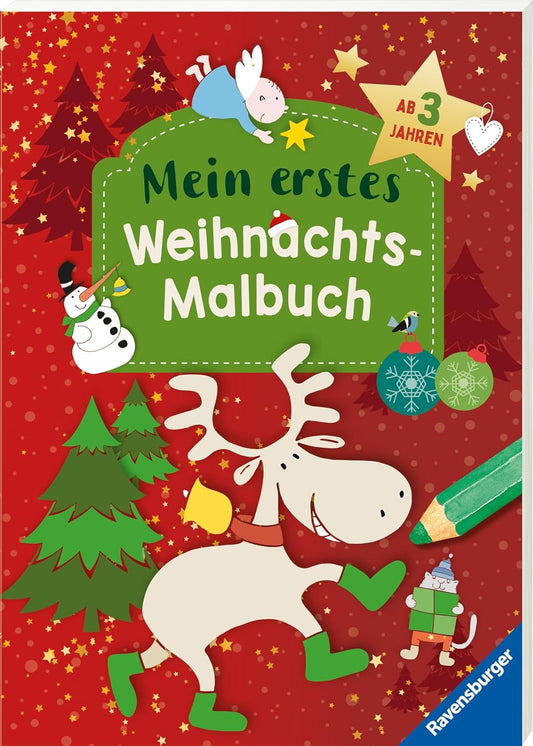 Ravensburger Weihnachtsmalbuch - 48 Ausmalbilder für Kinder ab 3 Jahren