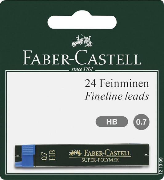 Faber-Castell Feinminen HB 0,7mm - 2 Dosen à 12 Minen (24 Stück)