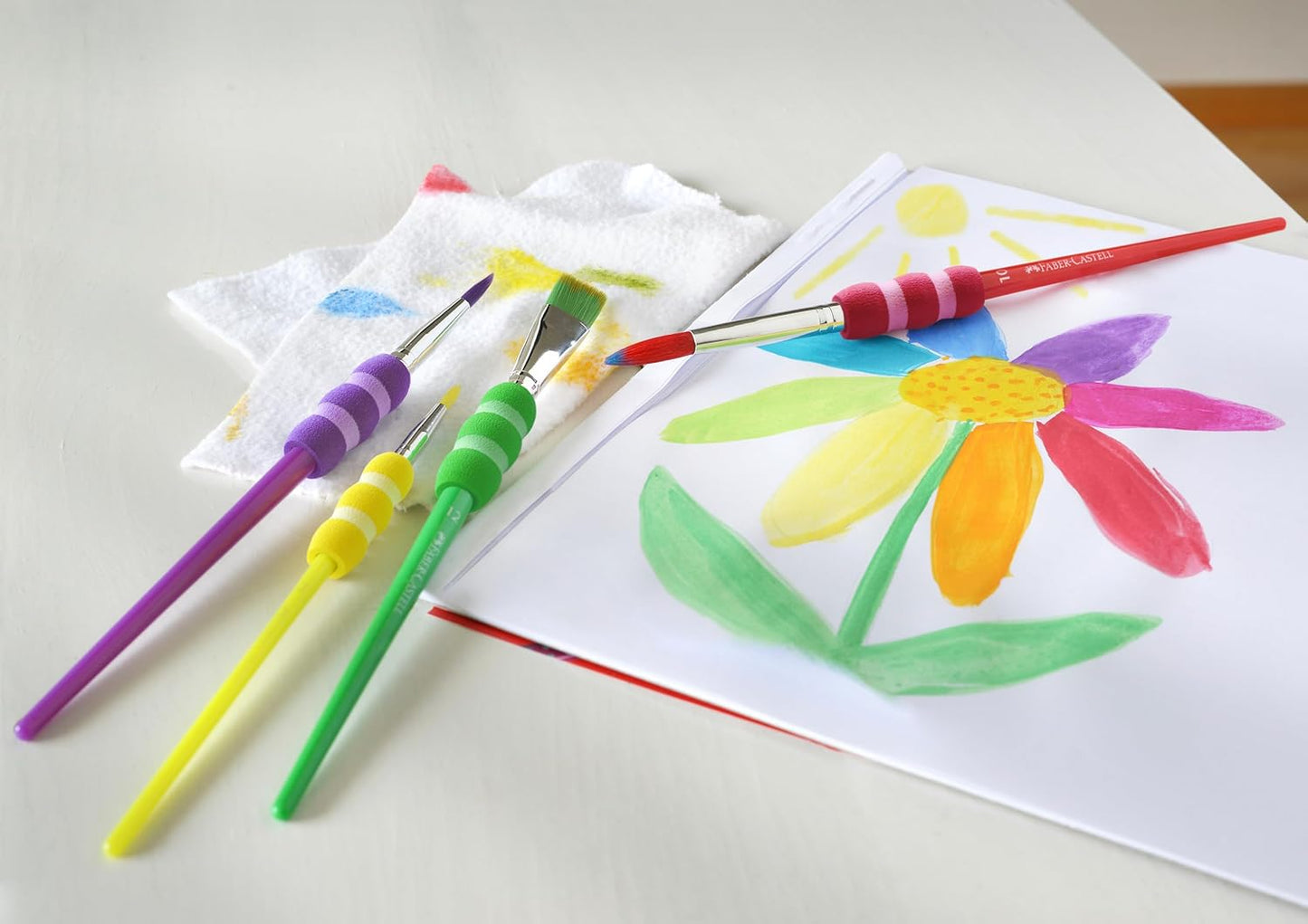 Faber-Castell Aquarellpinsel Soft-Touch 4er-Set Stärke 2 6 10 12