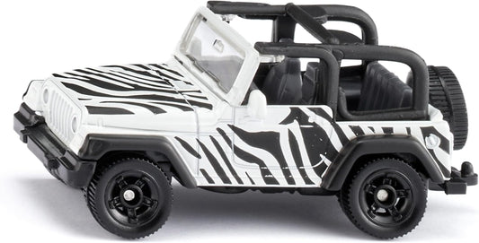 SIKU Jeep Wrangler Safari - Robustes Spielzeugauto mit Anhängerkupplung für Abenteuer