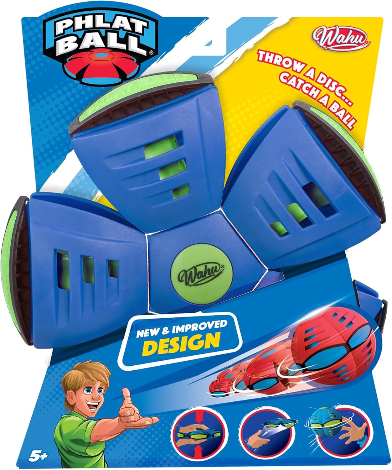 Phlat Ball Classic BIG V5 - blau 2in1 Frisbee & Ball