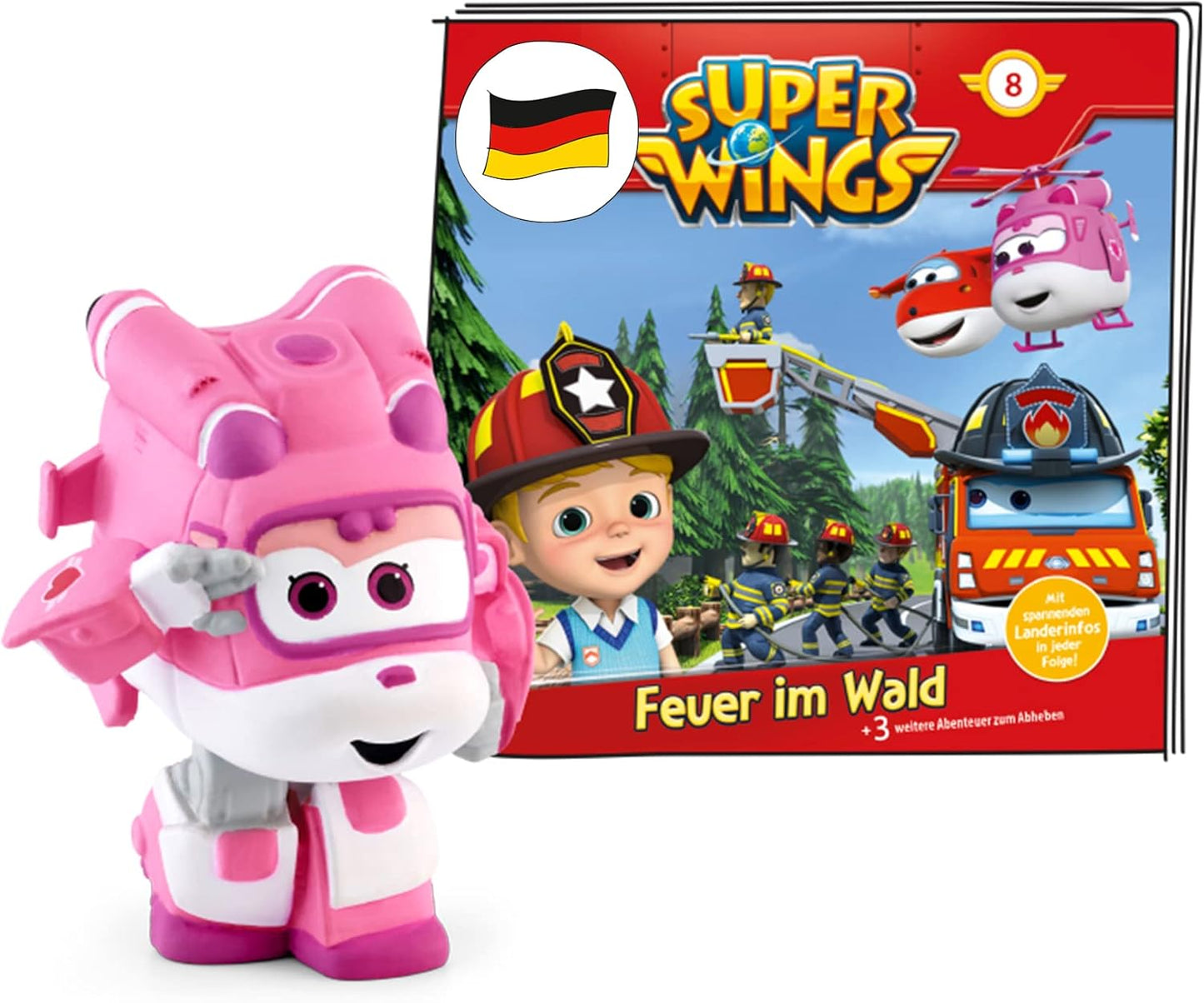 tonies Hörfigur für Toniebox, Super Wings – Feuer im Wald, Hörspiel mit 4 Geschichten für Kinder ab 3 Jahren, Spielzeit ca. 58 Minuten