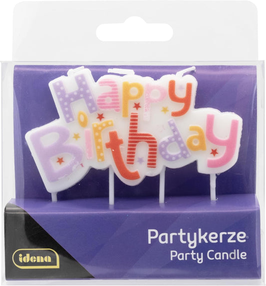 Idena Partykerzen - Bunte Geburtstagskerzen für Kuchen und Torten