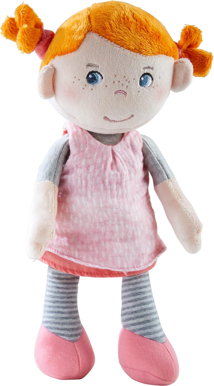 HABA Kuschelpuppe Juna - Weiche Stoffpuppe für Babys und Kleinkinder