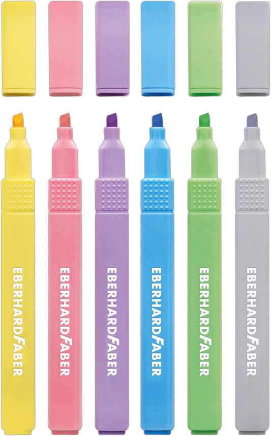 EBERHARD FABER Textmarker Slim Pastell 6er Set